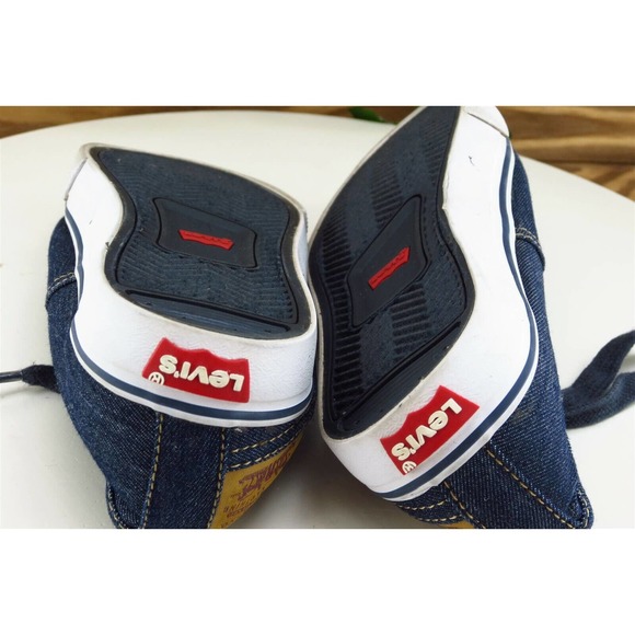 Levi's Youth Boys Shoes Sz 1 M Blue Fabric Fashion‎ Sneakers - Picture 9 of 12